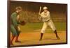 Early Baseball Players-null-Framed Art Print