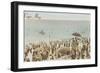 Early Beach Scene, Cape May, New Jersey-null-Framed Art Print