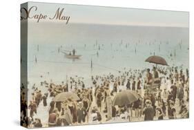 Early Beach Scene, Cape May, New Jersey-null-Stretched Canvas