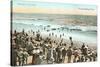 Early Beach Scene, Newport Beach-null-Stretched Canvas