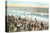 Early Beach Scene, Newport Beach-null-Stretched Canvas