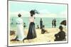 Early Beach Scene, Palm Beach, Florida-null-Mounted Art Print