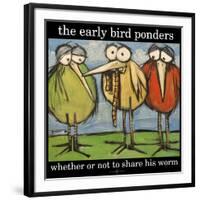 Early Bird and Worm Poster-Tim Nyberg-Framed Giclee Print