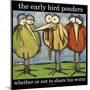 Early Bird and Worm Poster-Tim Nyberg-Mounted Premium Giclee Print