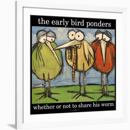 Early Bird and Worm Poster-Tim Nyberg-Framed Giclee Print