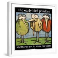 Early Bird and Worm Poster-Tim Nyberg-Framed Giclee Print