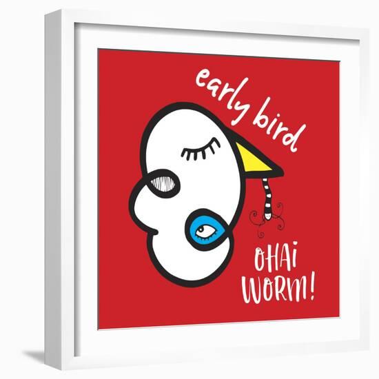 Early Bird Ohai Worm-Oodlies-Framed Giclee Print