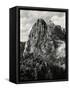 Early Carving on Mount Rushmore-null-Framed Stretched Canvas