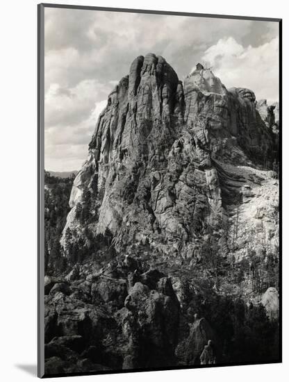 Early Carving on Mount Rushmore-null-Mounted Photographic Print