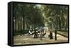 Early Central Park Mall, New York City-null-Framed Stretched Canvas