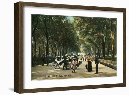 Early Central Park Mall, New York City-null-Framed Art Print