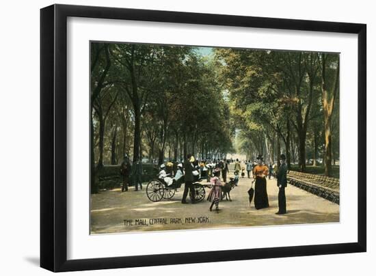 Early Central Park Mall, New York City-null-Framed Art Print