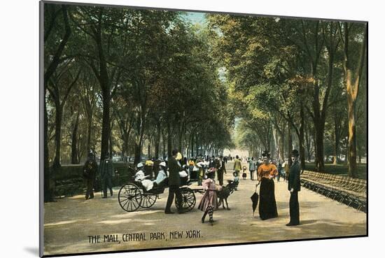 Early Central Park Mall, New York City-null-Mounted Art Print