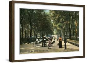 Early Central Park Mall, New York City-null-Framed Art Print