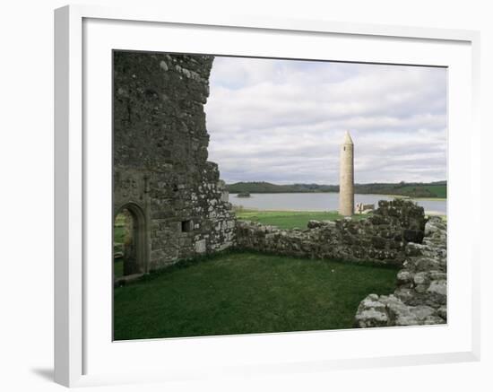 Early Christian Buildings, Devenish Island, County Fermanagh, Northern Ireland-Michael Jenner-Framed Photographic Print