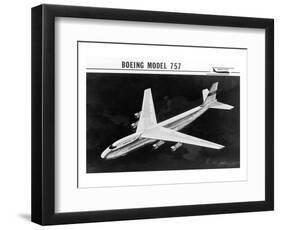 Early Concept of Boeing 757-null-Framed Art Print