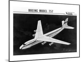 Early Concept of Boeing 757-null-Mounted Art Print