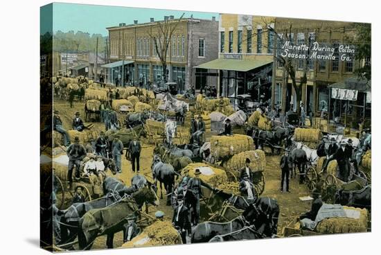 Early Cotton Market, Marietta, Georgia-null-Stretched Canvas