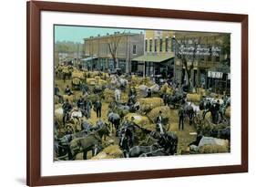 Early Cotton Market, Marietta, Georgia-null-Framed Premium Giclee Print