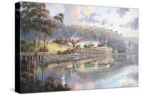 Early Days - Glenrock Lagoon-John Bradley-Stretched Canvas