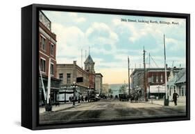 Early Downtown Billings-null-Framed Stretched Canvas