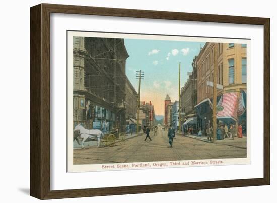 Early Downtown Portland, Oregon-null-Framed Art Print