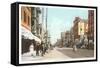 Early Downtown Street Scene, San Diego, California-null-Framed Stretched Canvas