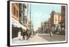 Early Downtown Street Scene, San Diego, California-null-Framed Stretched Canvas