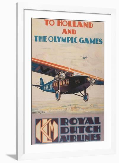 Early Dutch Airlines Travel Poster-null-Framed Art Print