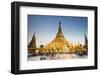 Early Evening at Shwedagon Pagoda, Yangon (Rangoon), Myanmar (Burma), Asia-Jordan Banks-Framed Photographic Print