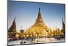 Early Evening at Shwedagon Pagoda, Yangon (Rangoon), Myanmar (Burma), Asia-Jordan Banks-Mounted Photographic Print