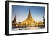 Early Evening at Shwedagon Pagoda, Yangon (Rangoon), Myanmar (Burma), Asia-Jordan Banks-Framed Photographic Print