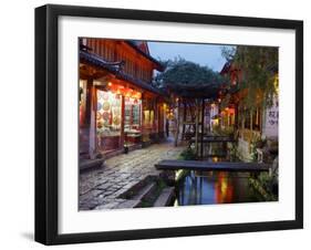 Early Evening Street Scene in the Old Town-Simon Montgomery-Framed Photographic Print