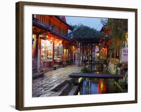 Early Evening Street Scene in the Old Town-Simon Montgomery-Framed Photographic Print