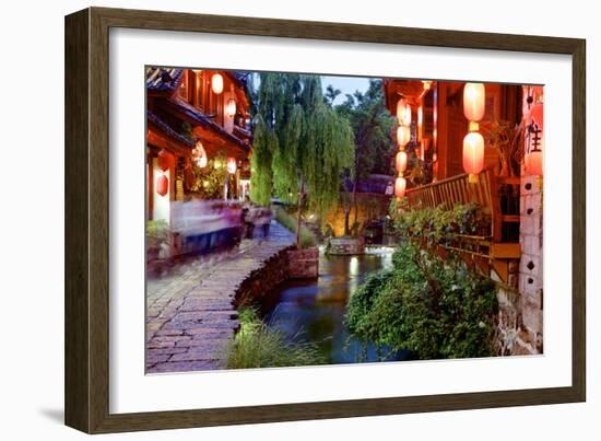 Early Evening Street Scene in the Old Town-Simon Montgomery-Framed Photographic Print