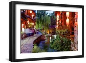 Early Evening Street Scene in the Old Town-Simon Montgomery-Framed Photographic Print