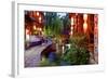 Early Evening Street Scene in the Old Town-Simon Montgomery-Framed Photographic Print