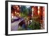 Early Evening Street Scene in the Old Town-Simon Montgomery-Framed Photographic Print