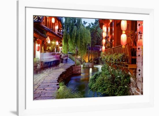 Early Evening Street Scene in the Old Town-Simon Montgomery-Framed Photographic Print