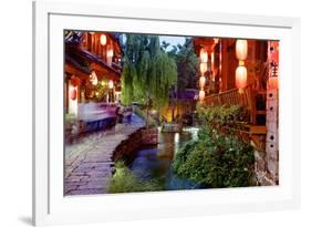 Early Evening Street Scene in the Old Town-Simon Montgomery-Framed Photographic Print