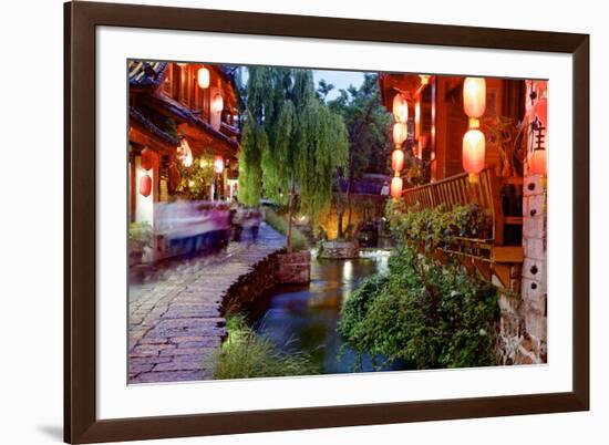 Early Evening Street Scene in the Old Town-Simon Montgomery-Framed Photographic Print