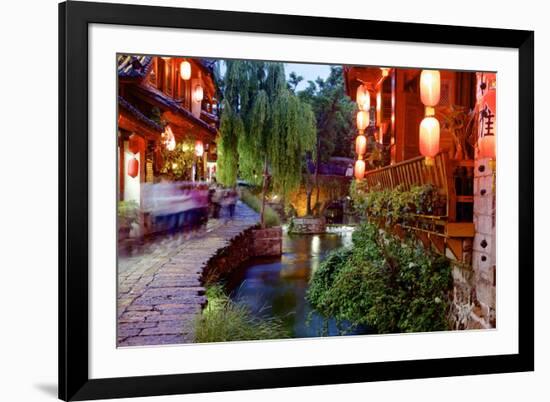 Early Evening Street Scene in the Old Town-Simon Montgomery-Framed Photographic Print