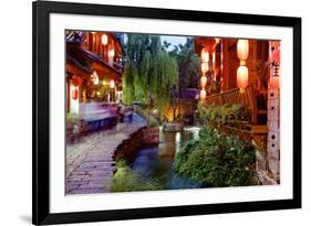 Early Evening Street Scene in the Old Town-Simon Montgomery-Framed Photographic Print