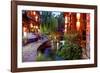 Early Evening Street Scene in the Old Town-Simon Montgomery-Framed Photographic Print