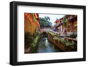 Early Evening Street Scene in the Old Town-Simon Montgomery-Framed Photographic Print