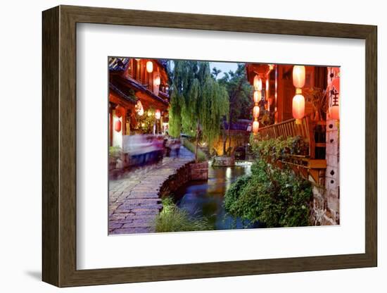 Early Evening Street Scene in the Old Town-Simon Montgomery-Framed Photographic Print