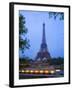 Early Evening View of Eiffel Tower and Tour Boats on the Seine River, Paris, France-Jim Zuckerman-Framed Photographic Print