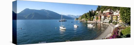 Early Evening View of Waterfront at Varenna, Lake Como, Lombardy, Italy-null-Stretched Canvas