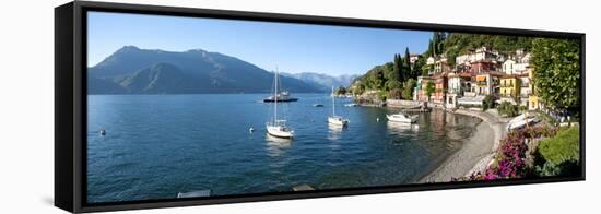 Early Evening View of Waterfront at Varenna, Lake Como, Lombardy, Italy-null-Framed Stretched Canvas