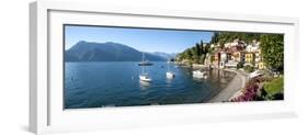 Early Evening View of Waterfront at Varenna, Lake Como, Lombardy, Italy-null-Framed Photographic Print